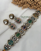 Multicolor Monalisa Kundan Choker Set