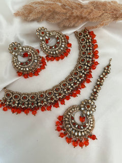 Pearl Polki Necklace Set