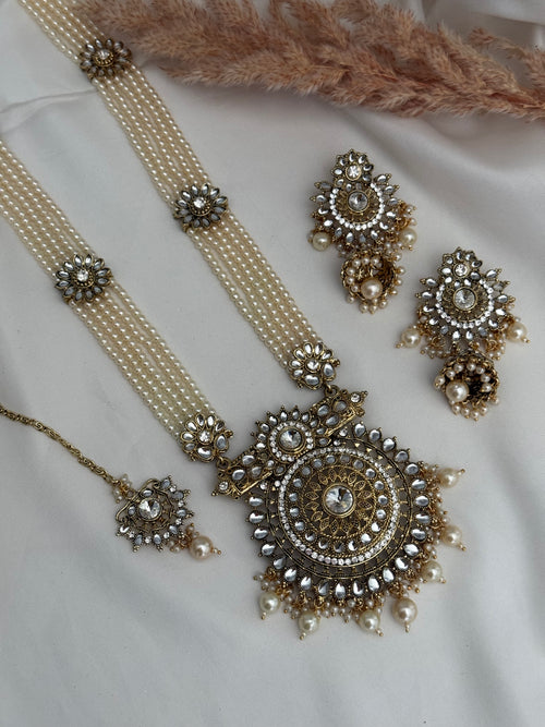 Pearl Kundan Rani Haar