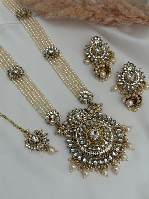 Pearl Kundan Rani Haar