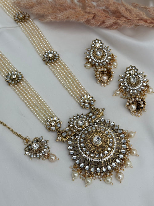 Pearl Kundan Rani Haar