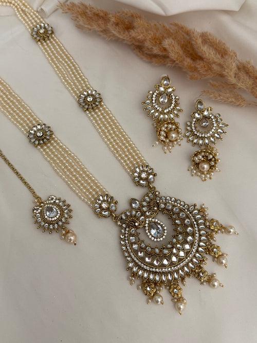 Pearl Kundan Rani Haar