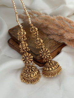 Gold single jhumki Earrings
