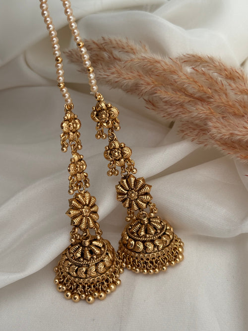 Gold single jhumki Earrings