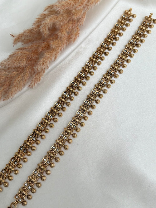 Gold imitation traditional anklets