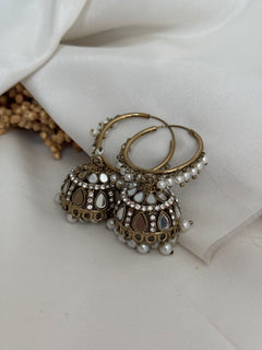 Mirror balli jhumkis