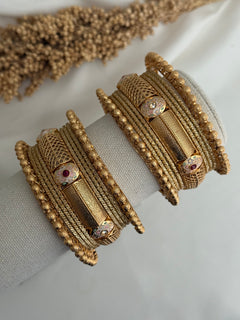 Gold Bangle stack Set