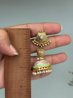Meenakari jhumka Earrings