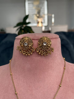 Gold imitation pendant Necklace Set
