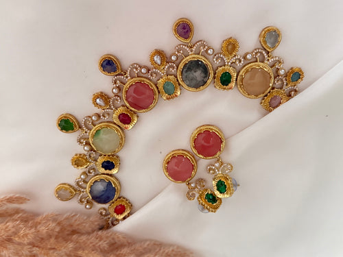 Sabyasachi inspired Multi-Colour Necklace Set