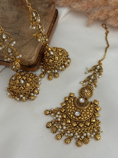 Diya jhumka tikka set