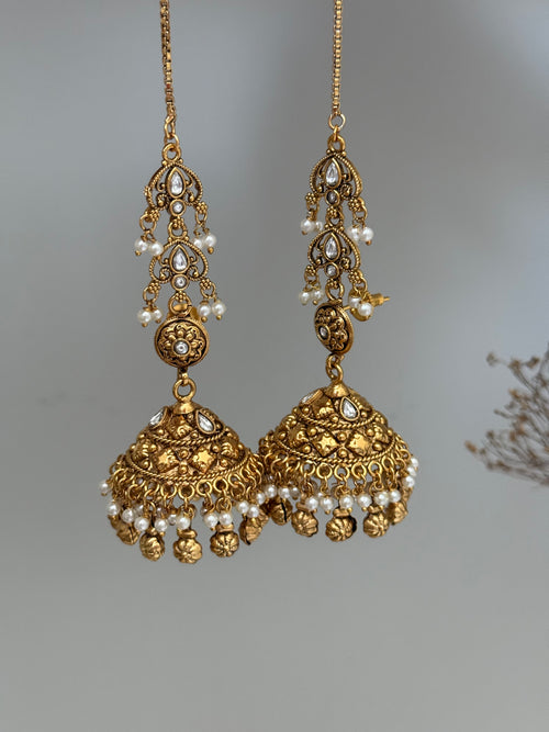 Diya jhumka tikka set