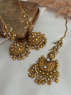 Diya jhumka tikka set