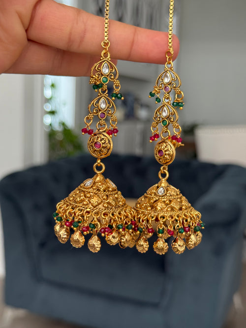 Diya jhumka tikka set
