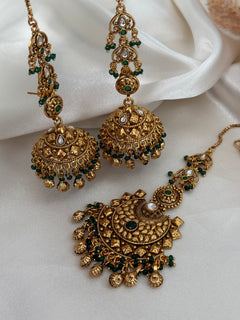 Diya jhumka tikka set