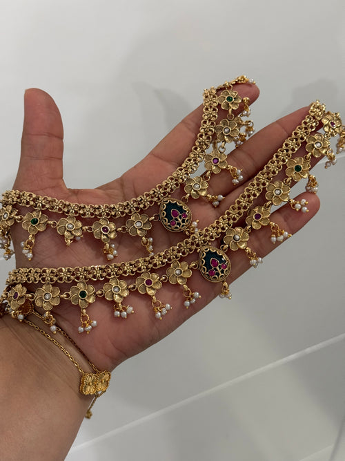 Gold imitation bridal anklets