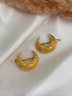 Moon hair pins
