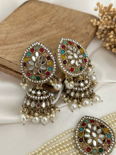 Multicolor Mirror Choker Set