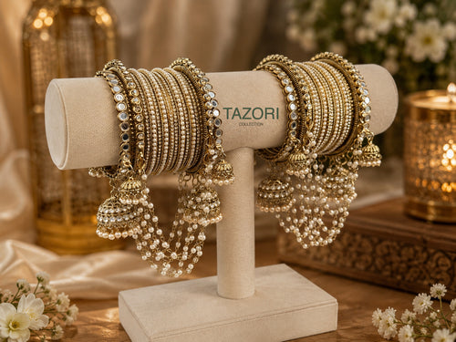 Jhumki pearl Bangle Set