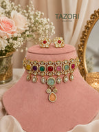 Nasreen Multicolor tyani Choker Set