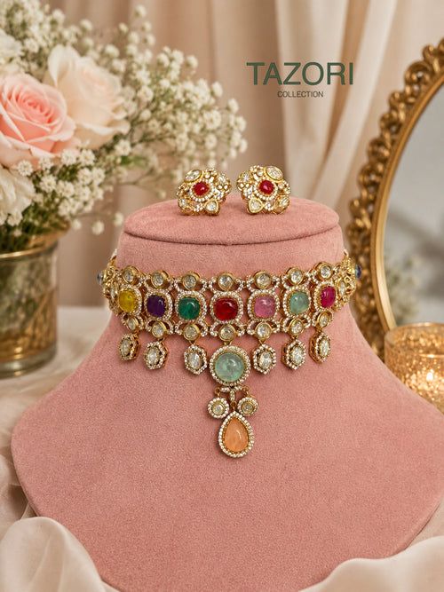 Nasreen Multicolor tyani Choker Set