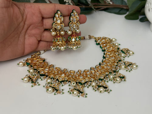Pearl Kundan Necklace Set