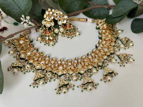 Pearl Kundan Necklace Set