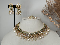 Pearl Kundan Necklace Set