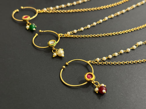 Bridal Red-Green Nose Ring