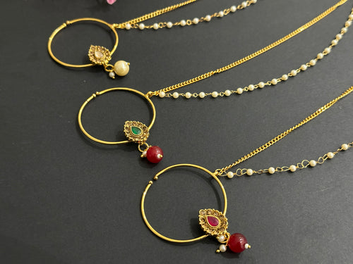 Bridal Red-Green Nose Ring