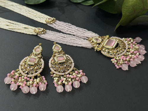 Light Pink Polki Rani Haar