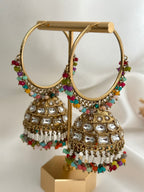 Multi-Colour Kundan Bali Jhumka