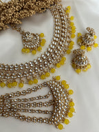 Bridal Yellow Kundan Necklace Set