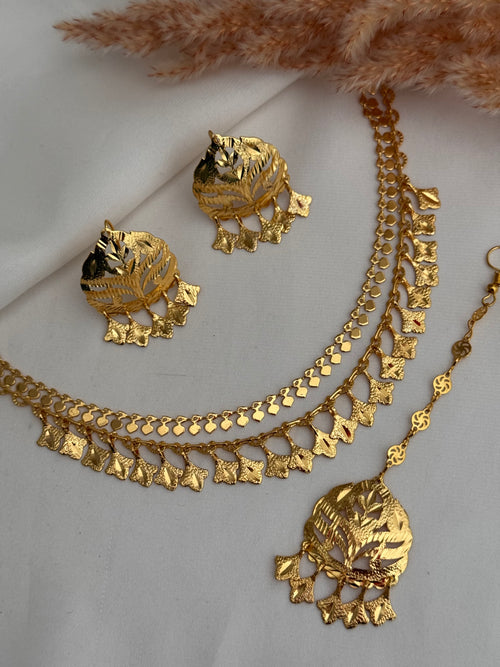 Traditional double Piple Pati Set