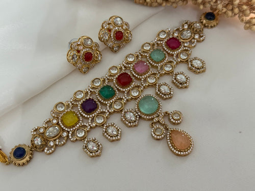 Nasreen Multicolor tyani Choker Set