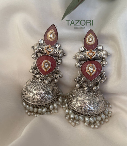 German silver Oxidized Earrings