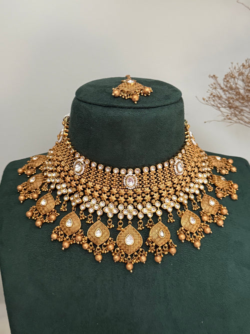 Gold imitation bridal Choker Set
