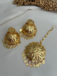 Piple Pati Jhumka Tikka Set