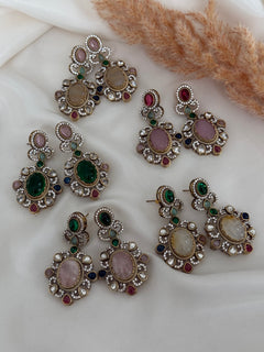 Emerald Victorian Diamond earrings