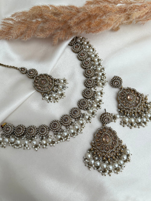 Pearl Polki Choker Set