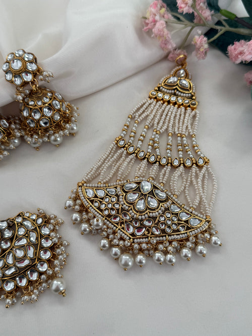 Pearl passa x jhumki Set