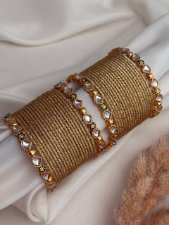 Kundan Gold bangles set