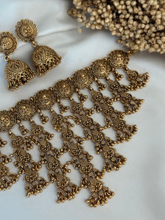 Waterfall Gold Choker Set