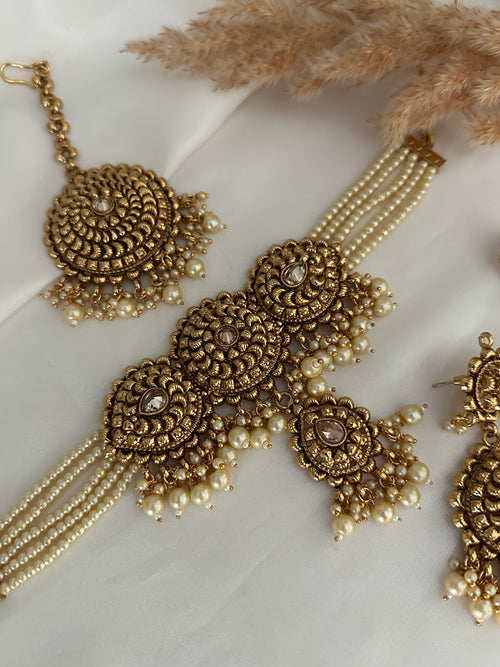 Antique Gold Choker Set