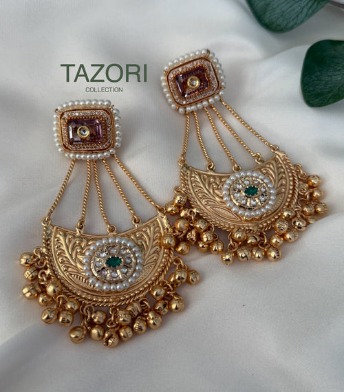 Gold German silver earrings