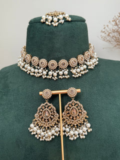 Pearl Polki Choker Set