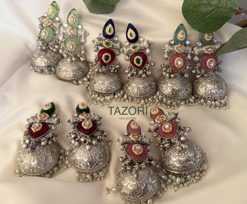 German silver statement jhumka