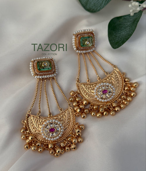 Gold German silver earrings