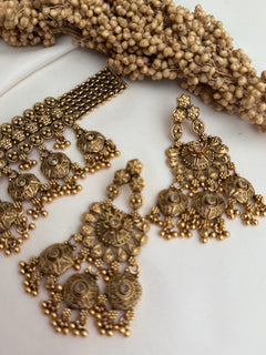 Gold imitation Choker Set