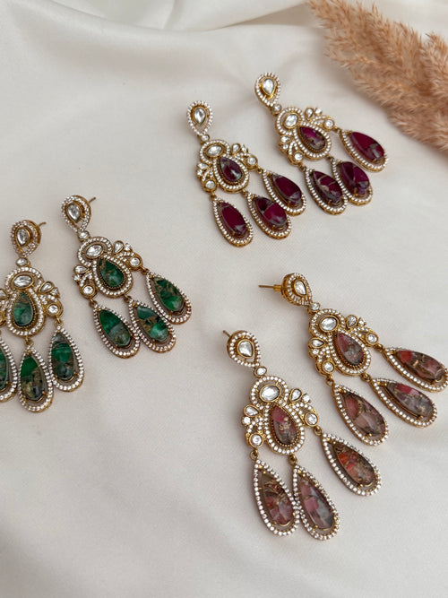 Monalisa fire stone earrings